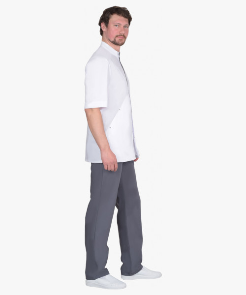 Костюм СИРИУС-АЛЕКС мужской белый с т.серым