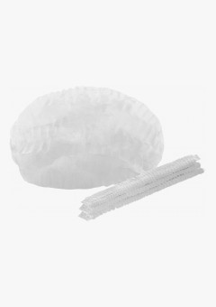 Шапочка одноразовая Шарлотта (спандбонд) белая, (упак.100 шт.)(НДС 20%)