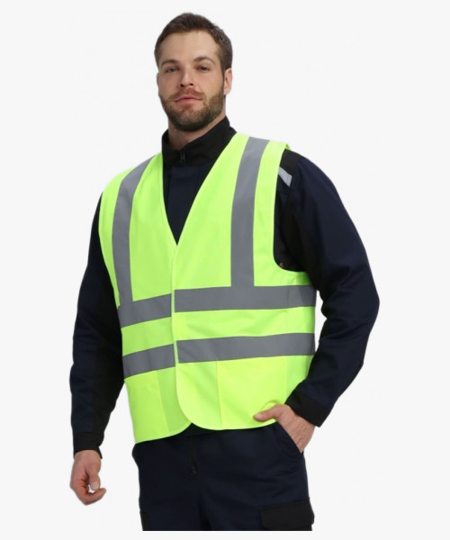 Жилет сигнальный ProfLineSpecialist с карманами СОП-4 (тк.Полиэфир,130), желтый