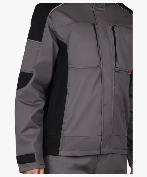 Костюм СИРИУС-ЦИТРИН куртка, брюки ср.серый с черным