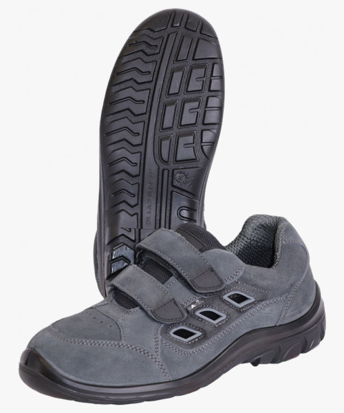 Полуботинки с перфорацией УНИВЕРСАЛ, замша (серые), ПКП, ПУ