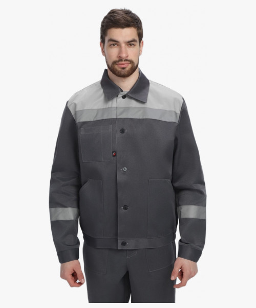 Костюм Лигор-1 СОП (тк.Смесовая,210) брюки, т.серый/св.серый