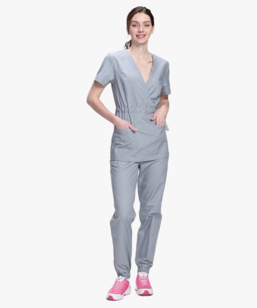 Костюм женский Стар-001 (тк.Коттон-Рич,130) MedLine, серый