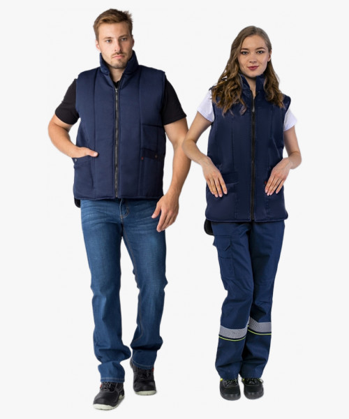 Жилет утепленный Универсальный (Смесовая, 210), темно-синий