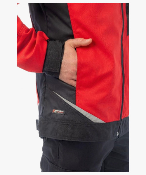 Куртка летняя мужская Brodeks KS202, цвет красный, чёрный