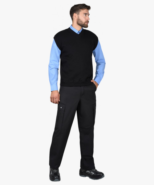 Жилет трикотажный черный