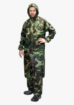 Плащ влагозащитный SIRIUS Стандарт (210 гр/м2) КМФ зеленый (ЧЗ)