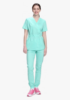 Костюм женский хирургический Модерн-004 (тк.Стрейч,120) MedLine, мятный