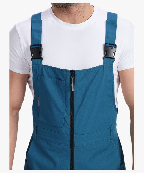 Костюм мужской летний ProfLineSpecialist-2 (тк.РипСтоп,240) полукомбинезон, циан/черный