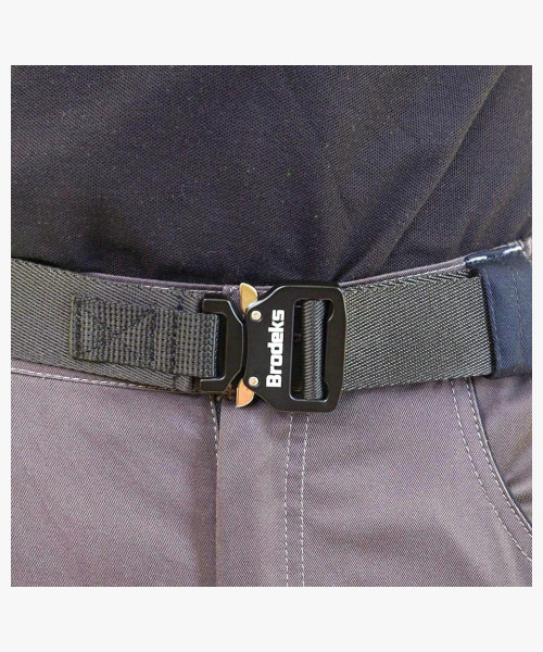 Ремень Brodeks KM102 + стрейч, цвет чёрный, длина 117 см