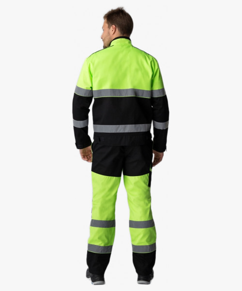 Костюм сигнальный (тк.Балтекс,210) брюки, лимонный/черный