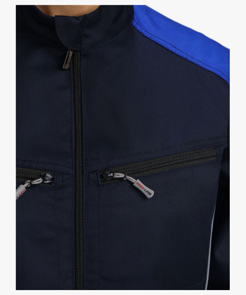 Костюм женский летний ProfLineSpecialist-2 (тк.Смесовая,240) полукомбинезон, т.синий/васильковый