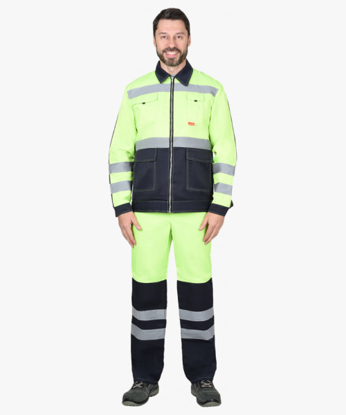 Костюм мужской СИРИУС-МАГИСТРАЛЬ-ЛЮКС куртка, брюки, лимонный