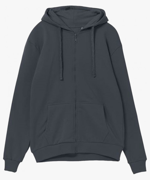 Толстовка на молнии с капюшоном Siverga Heavy 2.0, темно-серый