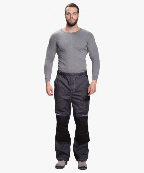 Костюм Вектрон-1 (тк.Смесовая,240) брюки, т.серый/св.серый/черный