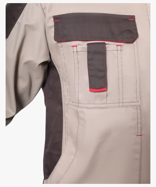 Костюм СИРИУС-ДЖЕТ БРАУН куртка, п/к, песочный с т.коричневым тк. мех. стрейч с ВО