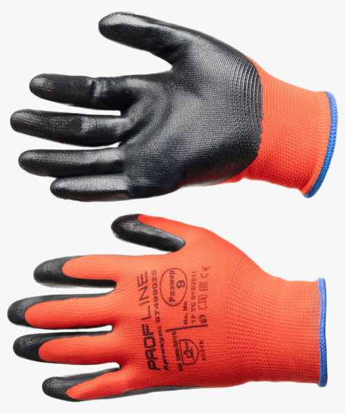 Перчатки ProfLineSpecialist нейлоновые с Н-покрытием, красный