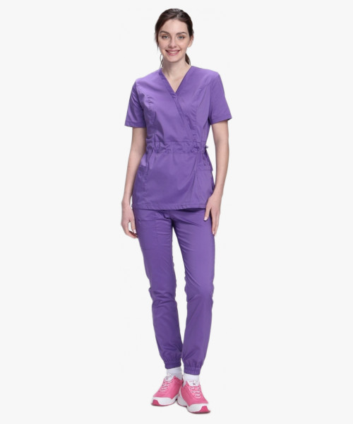 Костюм женский хирургический Модерн-004 (тк.Стрейч,120) MedLine, сиреневый