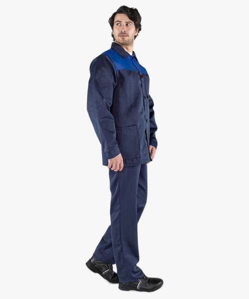 Костюм Стандарт (тк.Смесовая,210) брюки, т.синий/васильковый