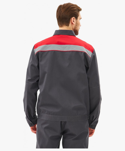 Костюм Липецк-2 СОП CH (тк.Смесовая,280) п/к, т.серый/красный