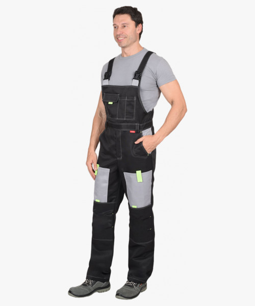 Костюм СИРИУС-ФАВОРИТ куртка, п/к черный со св.серым