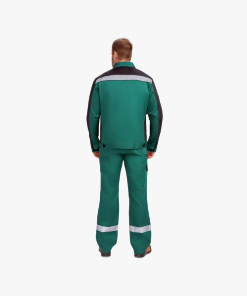 Костюм ProfLineBase-1 (тк.Твил,210) брюки, зеленый/черный/желтый