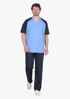 Костюм СИРИУС-ИНТЕРН мужской тёмно-синий с голубым