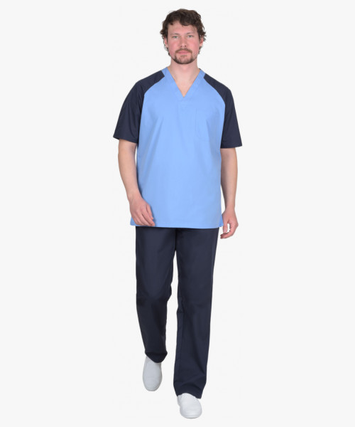 Костюм СИРИУС-ИНТЕРН мужской тёмно-синий с голубым