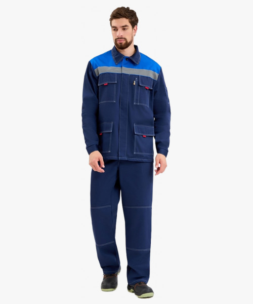 Костюм Бренд (тк.Саржа,240) брюки, синий/васильковый