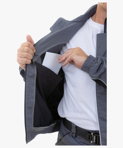 Куртка летняя мужская Brodeks KS201, цвет серый, чёрный