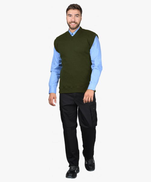 Жилет трикотажный олива