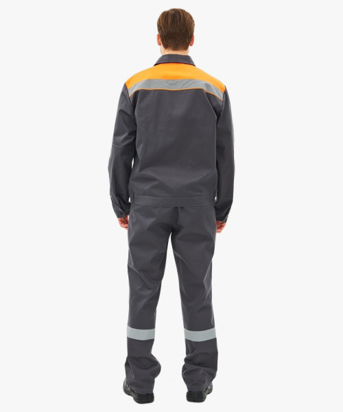 Костюм Липецк-2 СОП CH (тк.Смесовая,280) п/к, т.серый/оранжевый