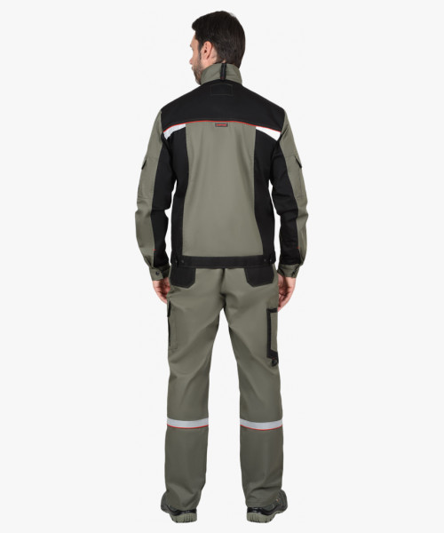 Куртка СИРИУС-СТАН оливковая с черным и красным