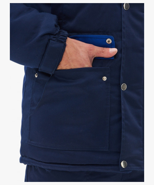 Костюм зимний Сибер-Премиум СОП IMP (тк.Смесовая,240) п/к, т.синий/васильковый