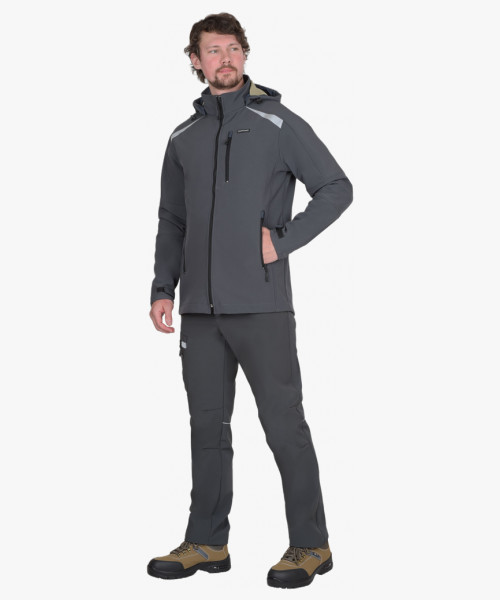 Костюм СИРИУС-СПЕЙС куртка, брюки, софтшелл т.серый