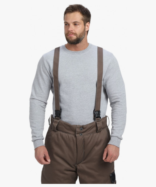 Костюм зимний Мега IMP (тк.Смесовая,240) брюки, коричневый/черный/бежевый