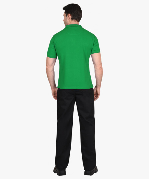 Рубашка-поло св.зеленая короткие рукава с манжетом, пл.180 г/м2 (ЧЗ)