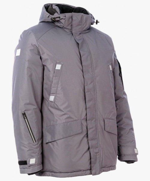 Куртка-парка зимняя мужская Brodeks KW204, цвет серый