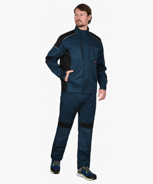 Костюм СИРИУС-ЦИТРИН куртка, полукомбинезон, морена с черным