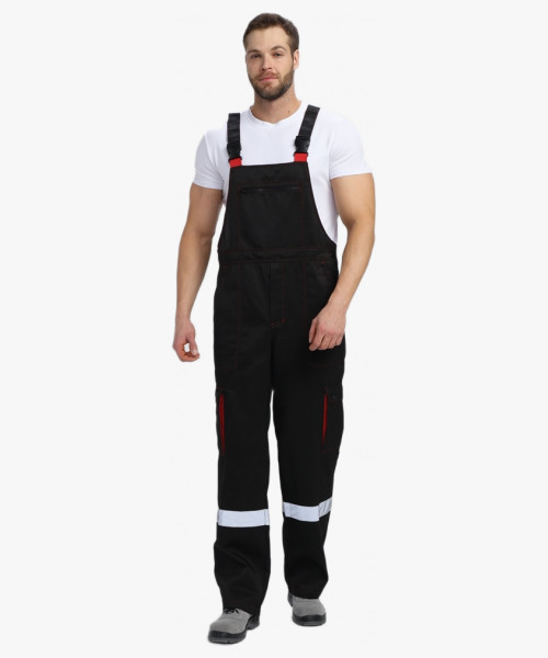 Костюм Нейч-2 СОП с капюшоном К. (тк.Смесовая,210) п/к, черный/красный