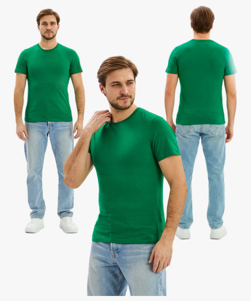 Футболка ProfLineBase (тк.Трикотаж,160), зеленый/2