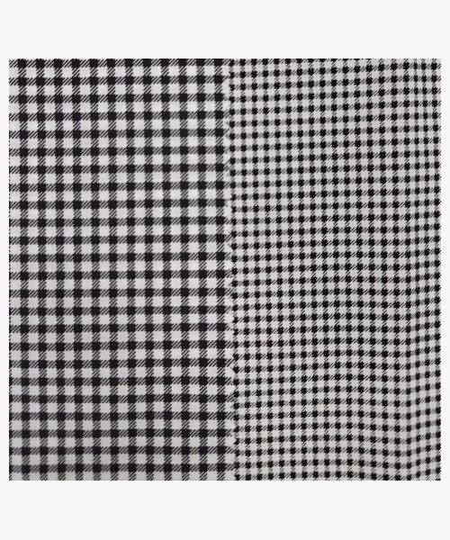 Костюм повара Шеф-2 (тк.ТиСи), белый/черный/принт-клетка