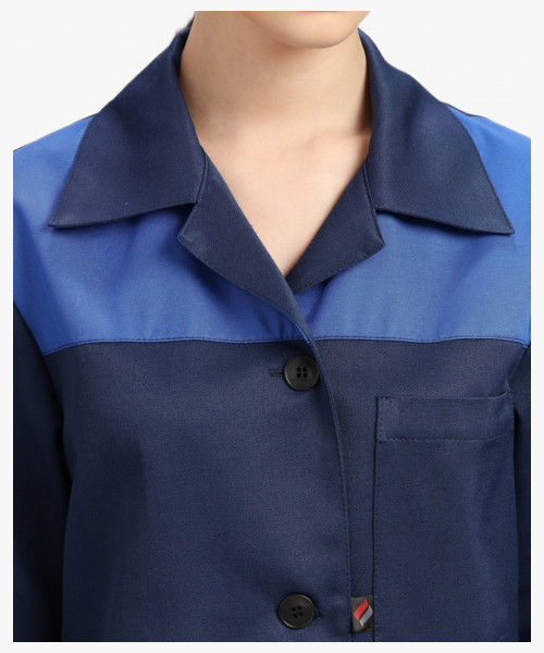 Халат женский Лигор (тк.Смесовая,210), т.синий/васильковый