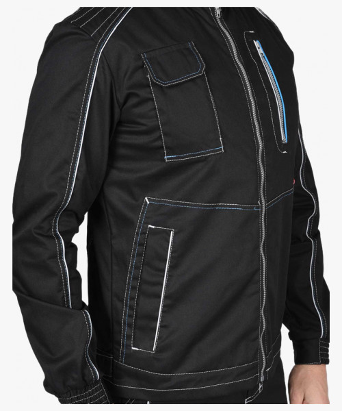 Костюм мужской СИРИУС-АЛЕКС куртка, полукомбинезон, чёрный