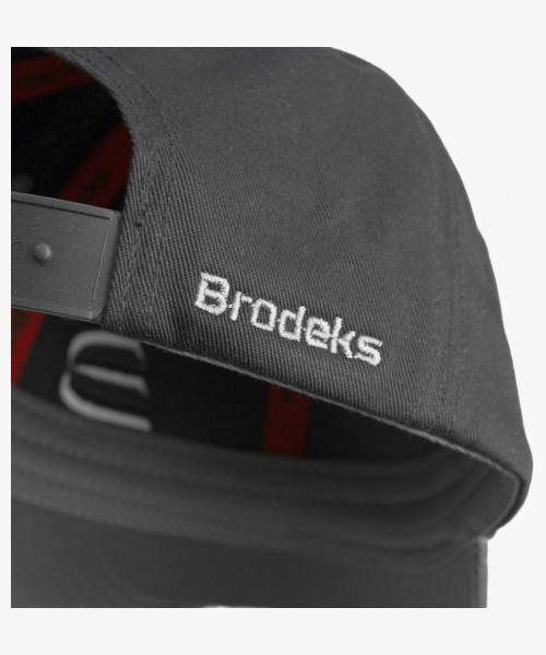 Бейсболка Brodeks KM130, цвет серый, чёрный