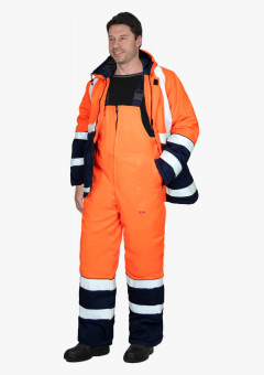 Костюм СИРИУС-МАГИСТРАЛЬ-3-РОСС куртка, п/к, синий с оранжевым и СОП