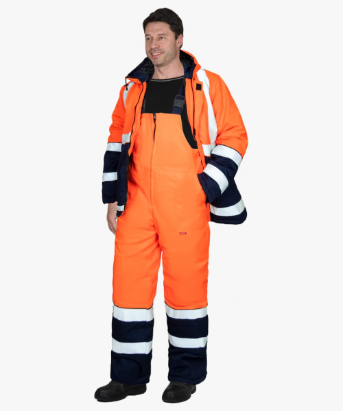 Костюм СИРИУС-МАГИСТРАЛЬ-3-РОСС куртка, п/к, синий с оранжевым и СОП