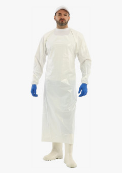 Фартук ЛАРИСАН КОМБО полиуретановый с рукавами (90х140) белый (ФАР015)