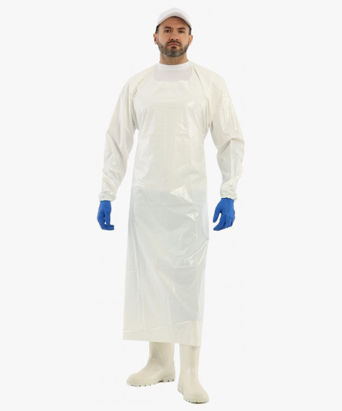 Фартук ЛАРИСАН КОМБО полиуретановый с рукавами (90х140) белый (ФАР015)