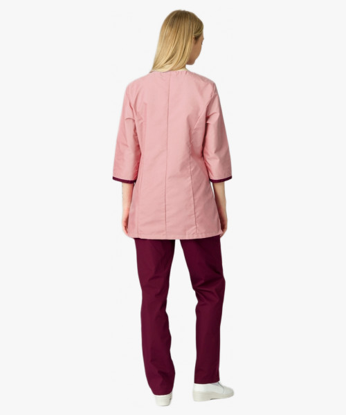 Костюм женский Вояж (тк.ТиСи), бордовый/св.розовый